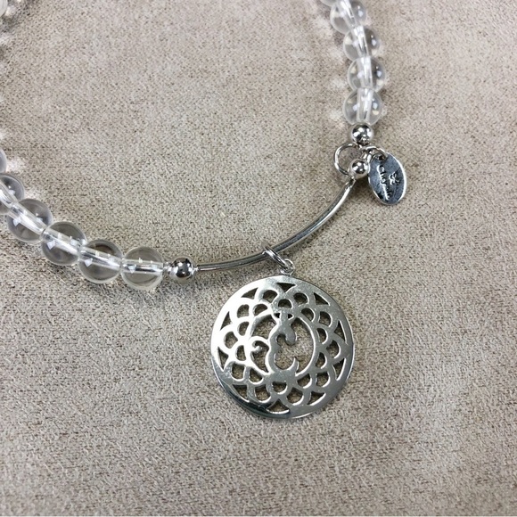 CHRYSALIS crown chakra white crystal gemstone bracelet - Picture 2 of 4